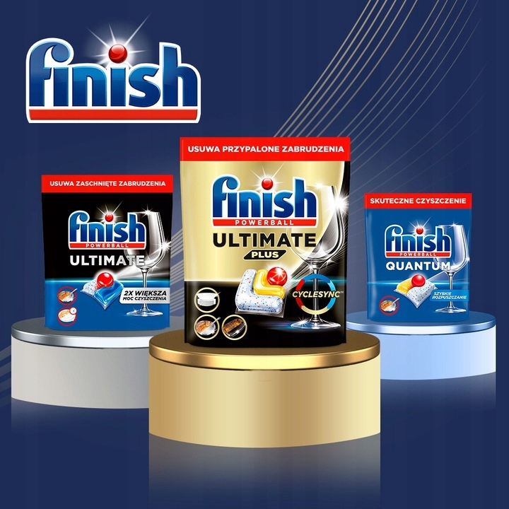 Finish Ultimate Plus Lemon 62 ks | Kapsuly do umývačky s technológiou CYCLESYNC™